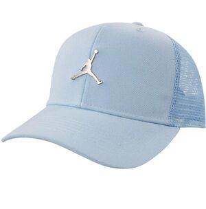 Jordan Metal Jumpman Light Blue Kid's Trucker Snapback Baseball Cap Size 8-20